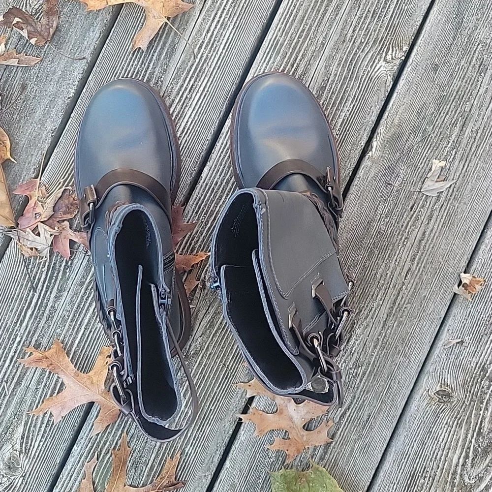 Free People Billie Buckle Moto Boot